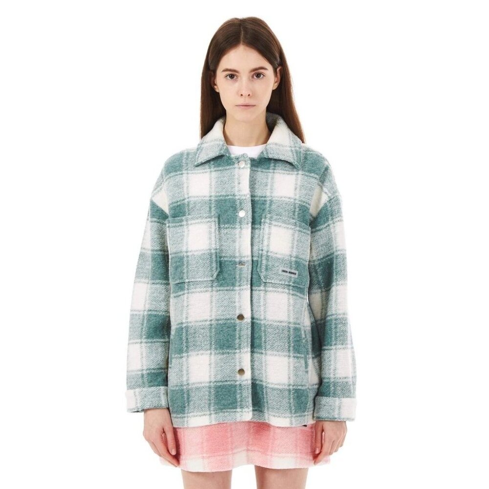 Local Heroes Twiggy Green Shirt Jacket Dark Green - Picture 2 of 9